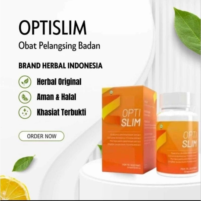 OPTISLIM ASLI ORIGINAL OBAT PELANGSING BADAN SUPLEMEN DIET HERBAL OPTISLIM OBAT PENGHANCUR LEMAK