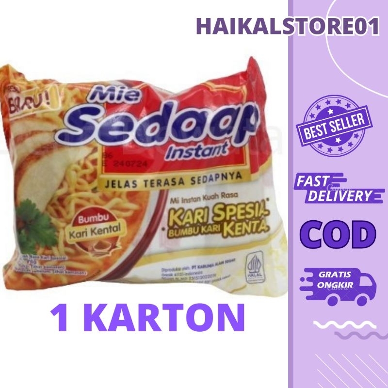 

MIE SEDAAP Kari Spesial 1 Dus 40pcs mi instan (Terbaru Original)