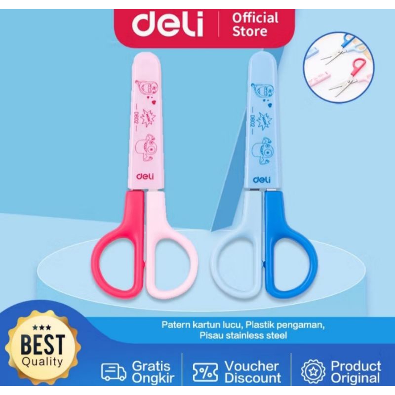 

Deli School Scissor / Gunting Kertas Anak Lucu.