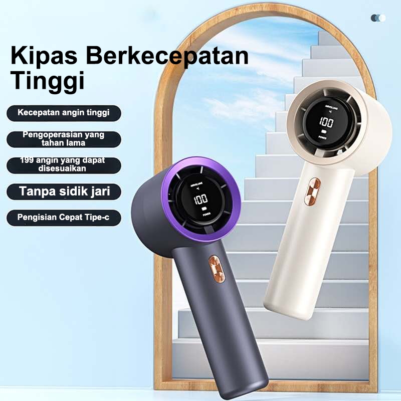 Kipas Angin Genggam Berkecepatan Tinggi Turbo Portabel Portable Turbo High-speed Handheld Fan 13000 