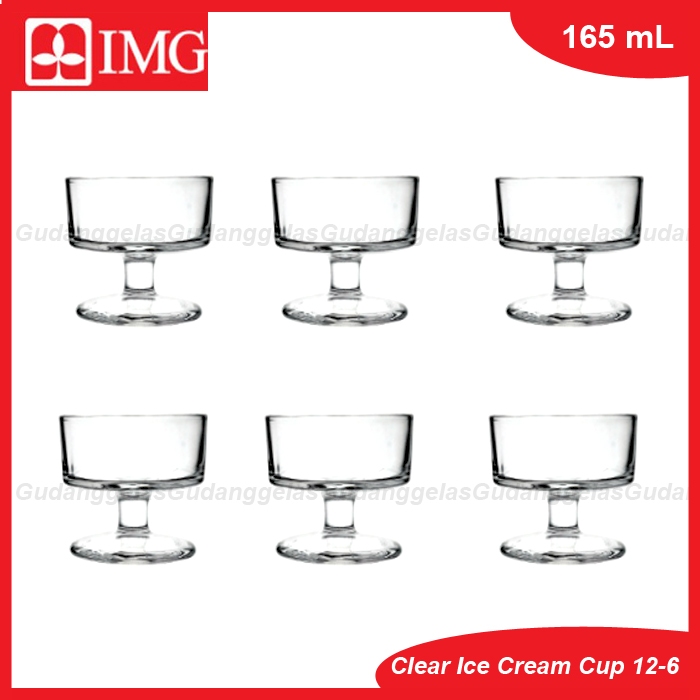 1 SET 6 PCS Gelas Es Krim/Gelas Ice Cream/Gelas Es Krim/Gelas Es Kaca/Gelas Dessert/Gelas Kaca