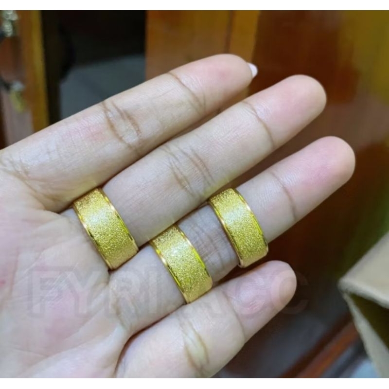 cincin pasir  Lapis Emas 24k, 1suku Aksesoris Perhiasan, tunangan, nikah, kawin