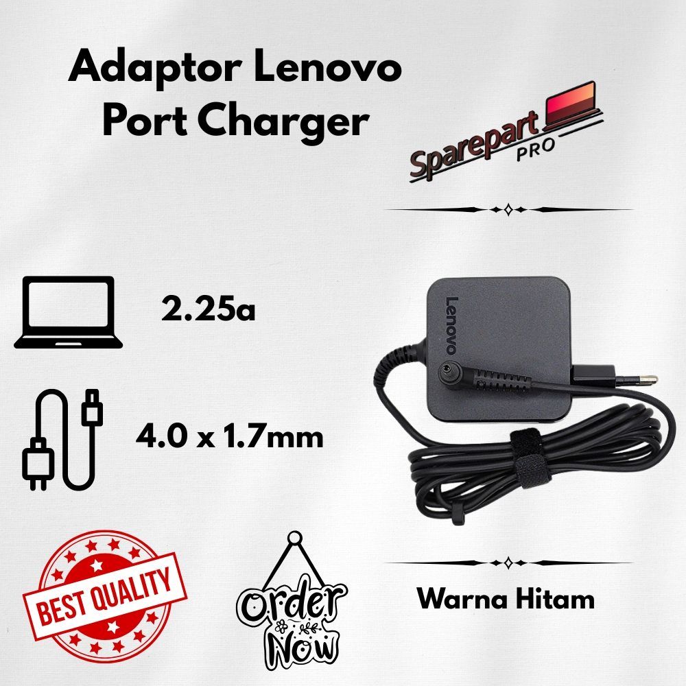 Nice Quality Adaptor Charger Laptop Lenovo Ideapad S130 S130-11IGM S130-14IGM 45W - GARANSI
