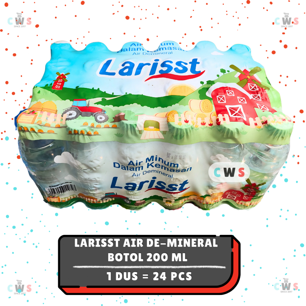 

LARISST Air Demineral De Mineral Detoksifikasi Air Minum Dalam Kemasan Botol 200 ml - 1 Dus / 24 Pcs