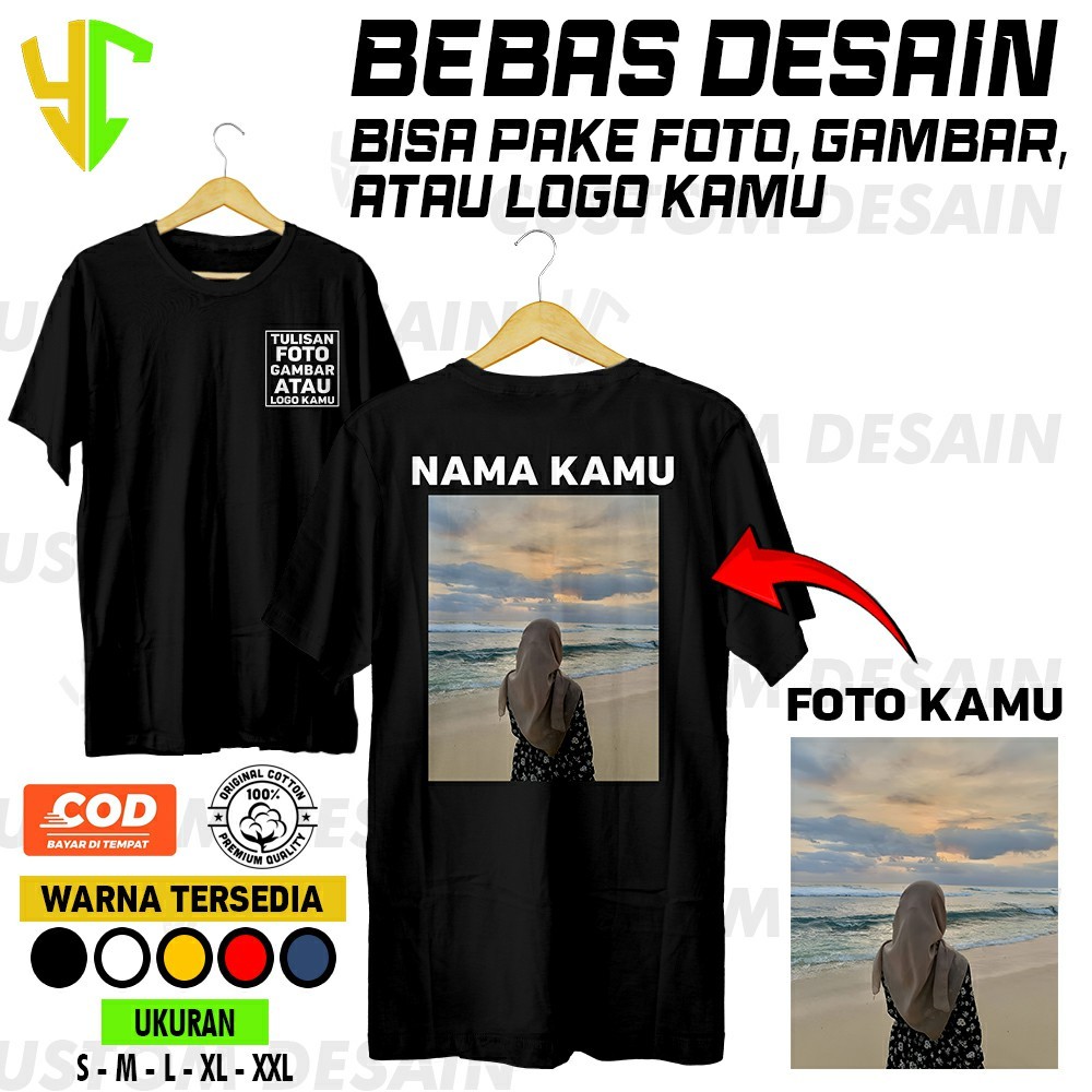 Kaos Satuan/Lusinan Custom Bisa Request Foto Dan Design Sendiri | Baju Kaos Pria | kaos terbaru 2025