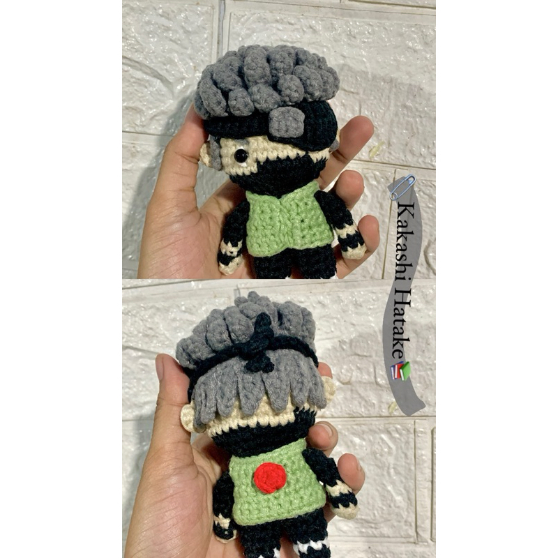 AMIGURUMI KAKASHI NARUTO || GANTUNGAN KUNCI KAKASHI || BONEKA KAKASHI NARUTO RAJUT