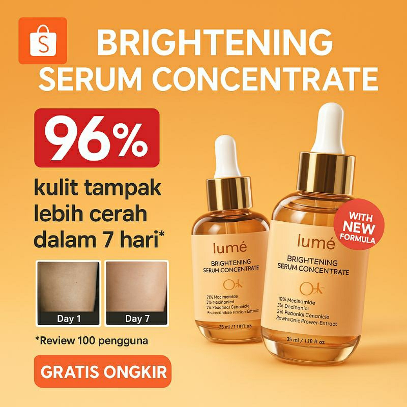 LUME Brightening Serum Concentrate Skincare Korea BPOM anti Penuaan Aging Viral Tiktok Original BPOM