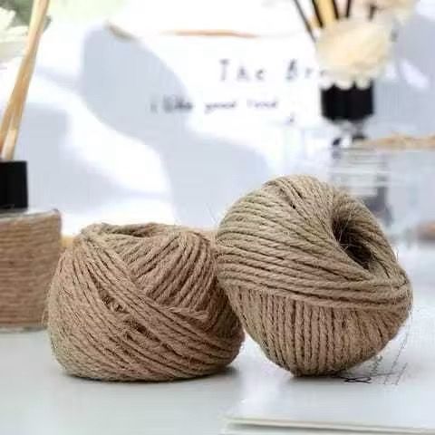 

1Roll Pita Tali Rami Goni Tali Serabut 2 PLY - 3 PLY Jute Ribbon DIY (-/+ 30 - 50 Meter)