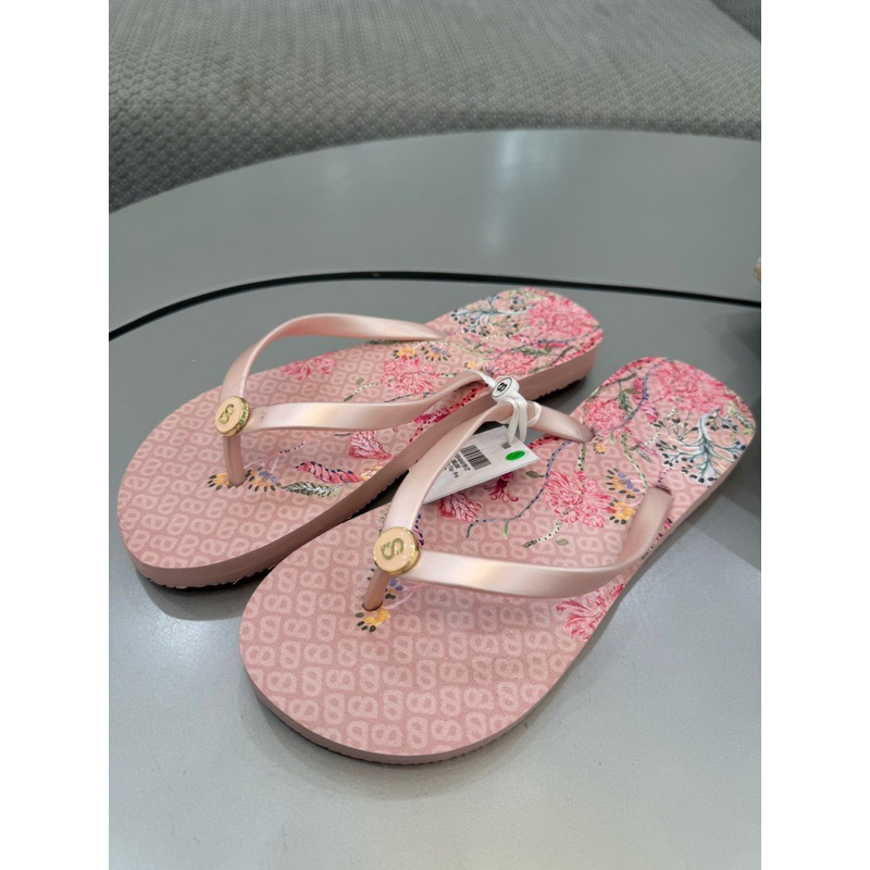 SIAP KIRIM SANDAL FLATFORM FLIP FLOP BUTTONSCARVES