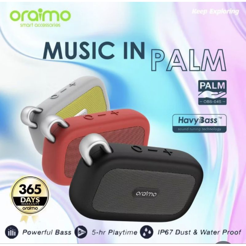 Speaker Bluetooth Oraimo Palm anti air full bass