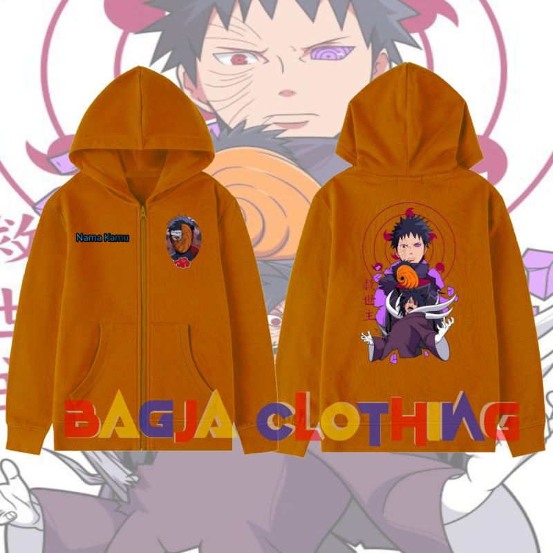 Hoodie Zipper anak Akatsuki madara Obito Uchiha