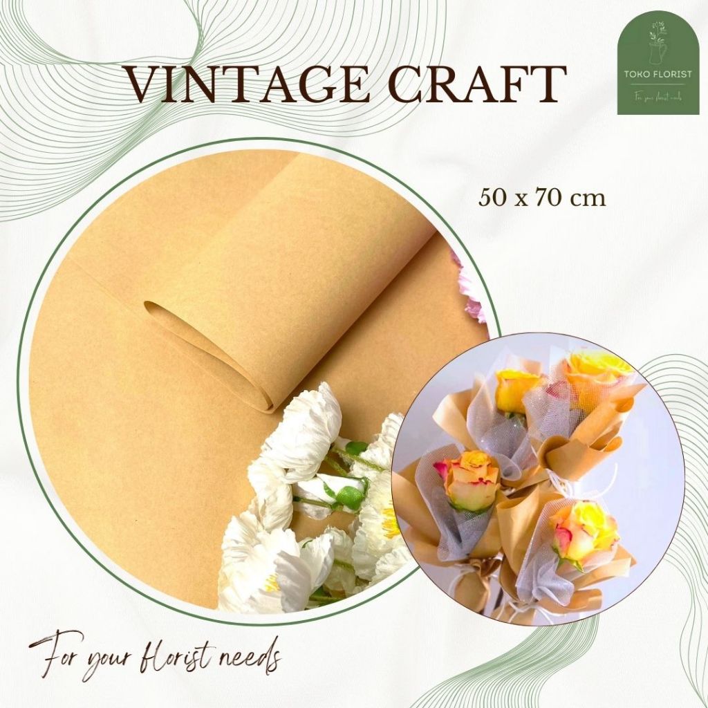 

ECER Kertas Bucket Cellophone VINTAGE PAPER per lembar