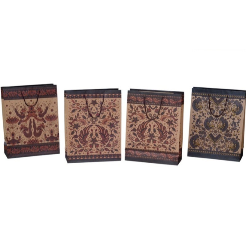 

Kiky Tas Tali Kraft / Paper Bag / Tas Kertas Motif Kraft / Kiky Tas Tali Kraft