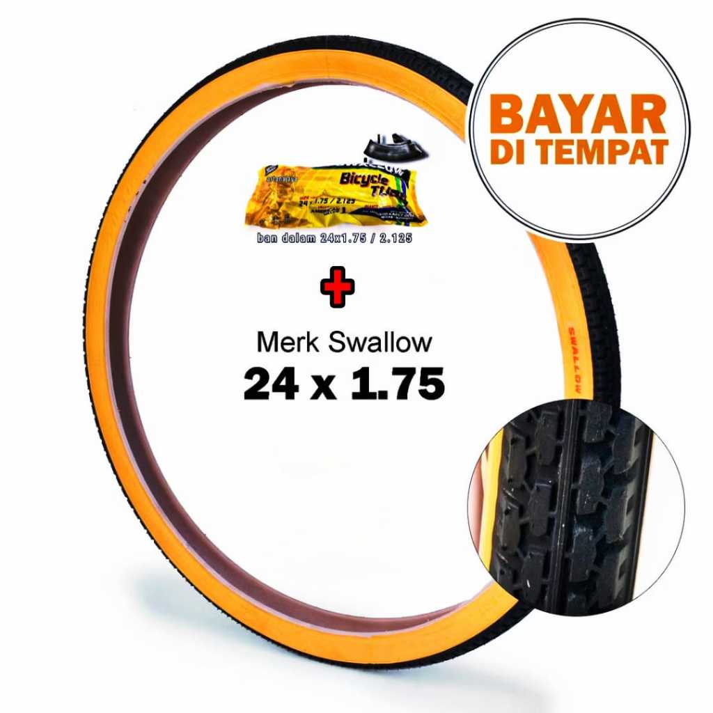 ban luar dalam 24 x 1.75 swallow ban sepeda 24 in