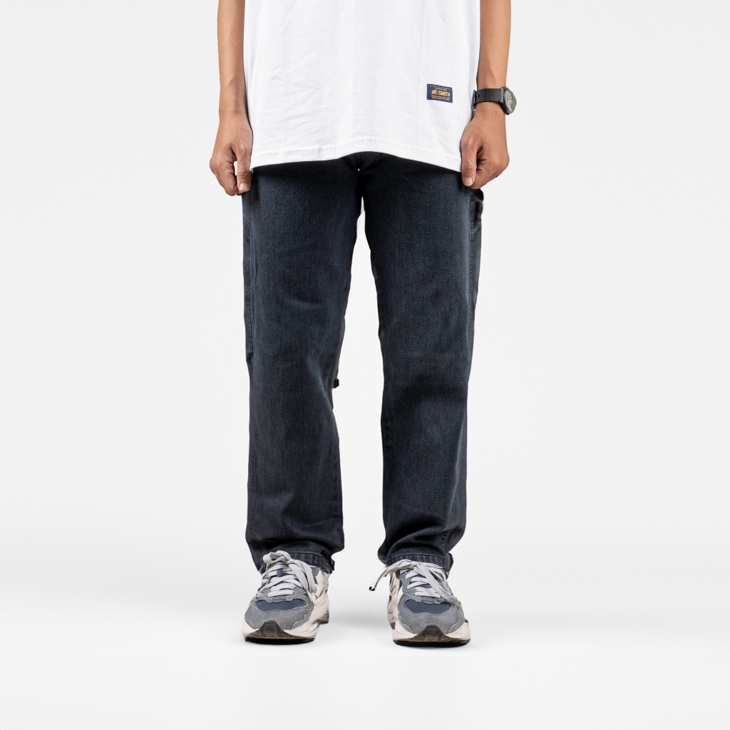 House of Smith PKU Celana Denim Pria - Smith Carpenter Pants Dark Grey #4 - Denim Long Pants