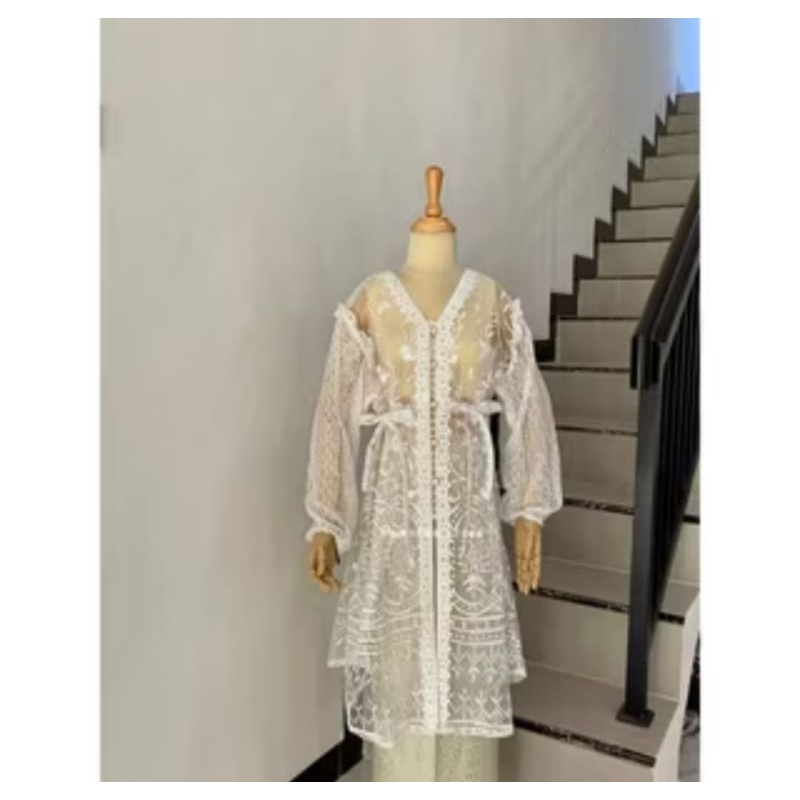 Outer Tunik Brokat Tivani Outwear Terbaru Kondangan Baju Lebaran Hits