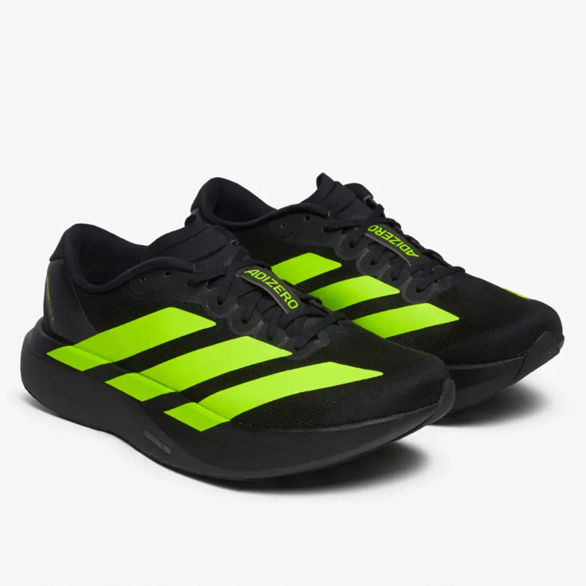 Adidas Adizero Evo SL Men Running Shoes Black Lucid Lemon JR3420