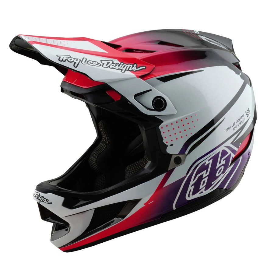 Helm TLD D4 Carbon Drip White Helm Sepeda TLD D4 Carbon 2025 Original