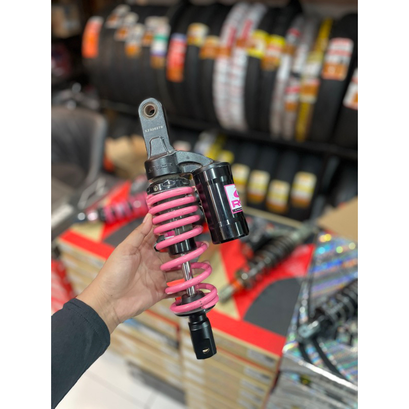 SHOCK BELAKANG TABUNG RCB MB2 PINK SERIES 305 330 MM ALL MATIC SINGLE SHOCK ORIGINAL