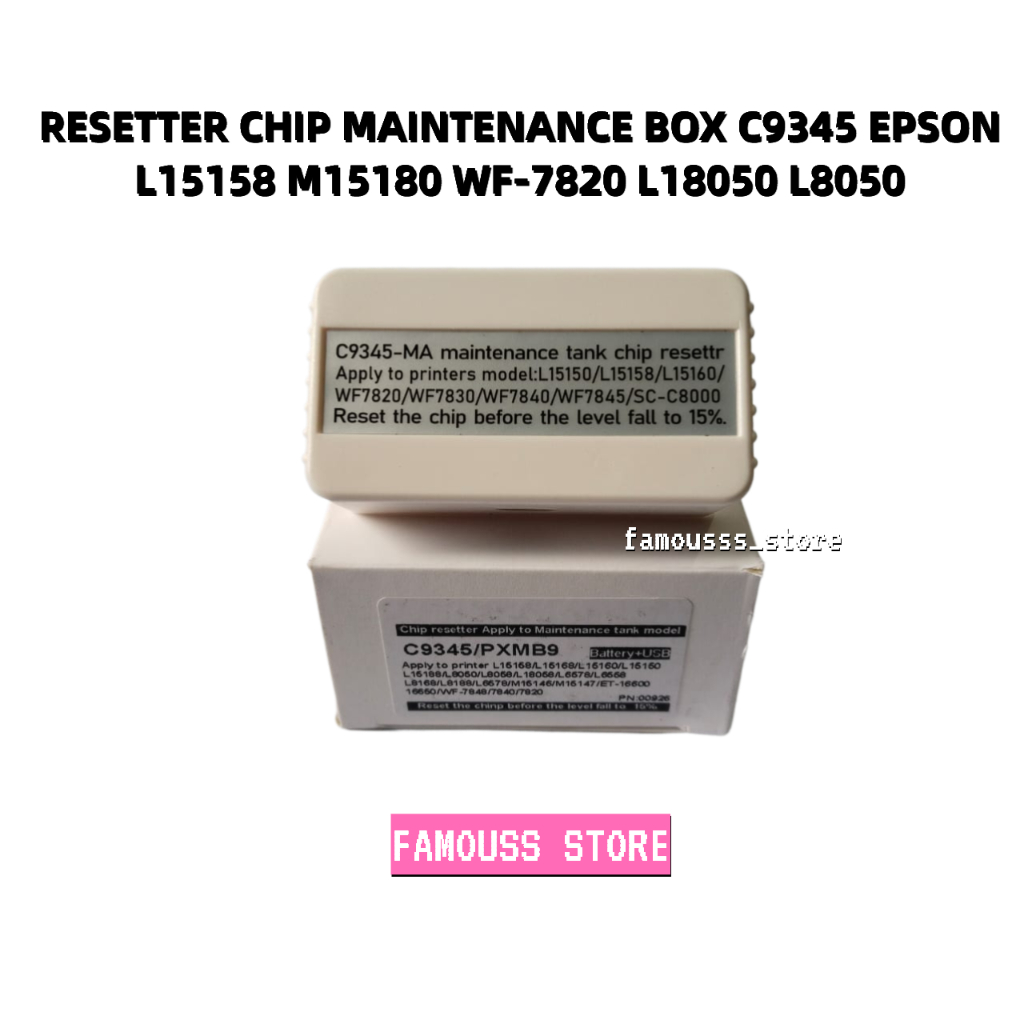 RESETTER CHIP MAINTENANCE BOX C9345 EPSON L15158 M15180 WF-7820 L18050 L8050