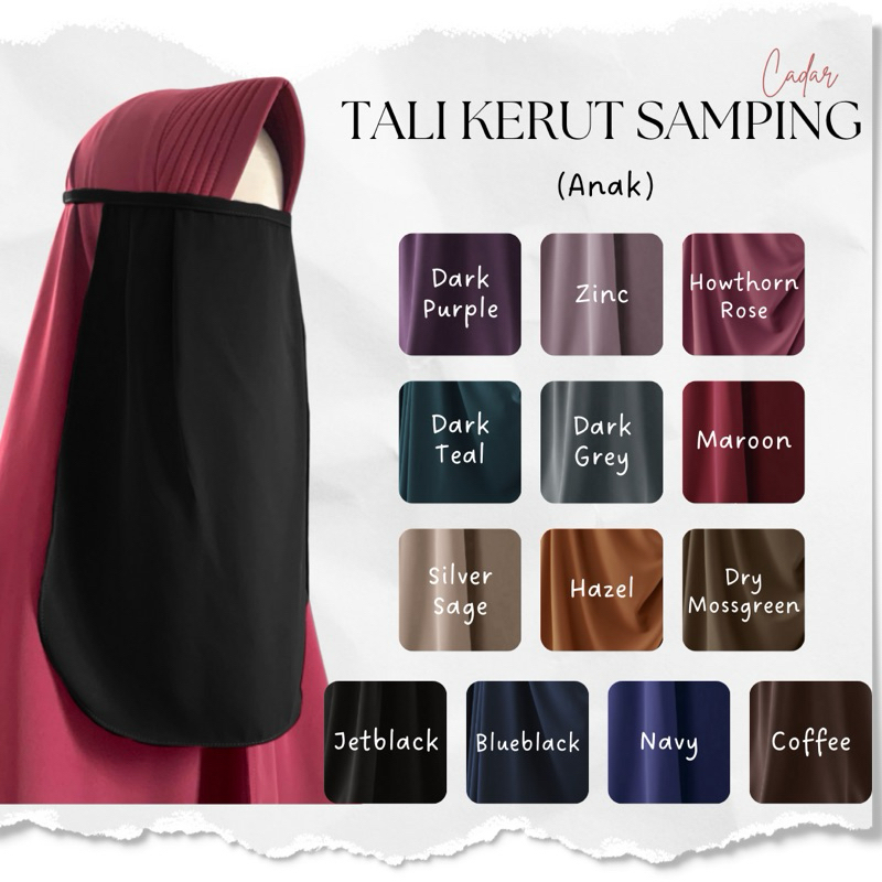 AISHARANA || PO || CADAR DEWASA & CADAR ANAK || CADAR BANDANA PONI || CADAR BANDANA || CADAR TALI ||