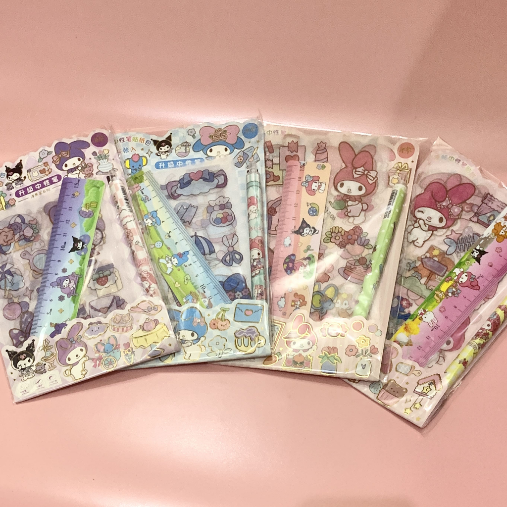 

Sticker set Pen + Ruler Sanrio Character Cute