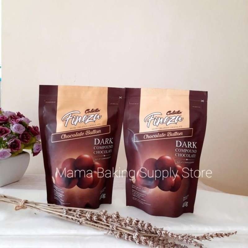 

pekanbaru / Colatta Fineza Chocolate Button Dark Compound Choco Cokelat Coklat 400 gr / 400gram