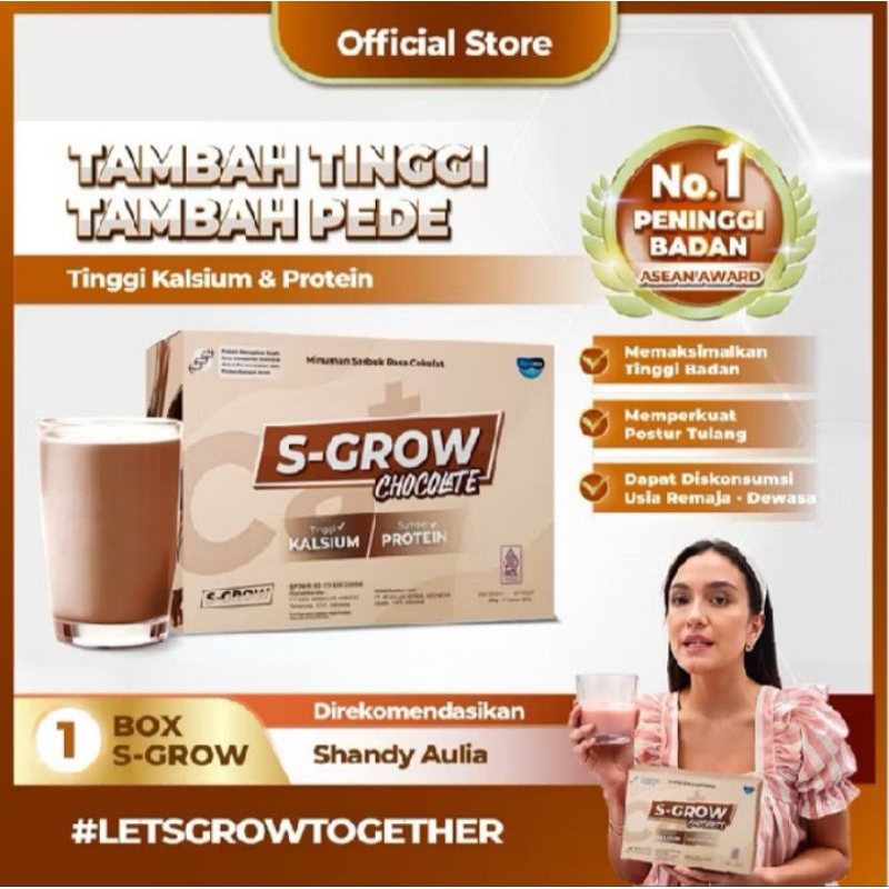 

S-GROW CHOCOLATE - Peninggi Badan Terbaik Untuk Remaja dan Dewasa - 1BOX