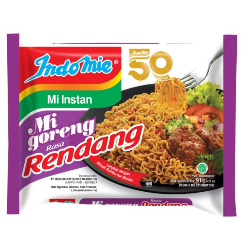 

Indomie Mi Instan Goreng Rendang 10pcs X 91 g