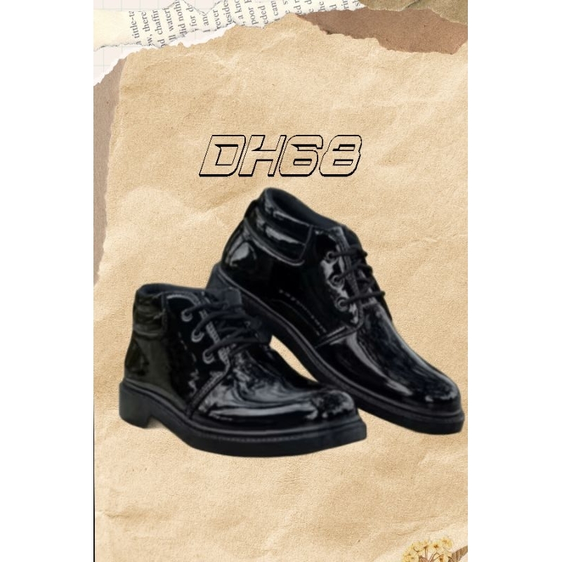 sepatu pdh tali 3 busa/ sepatu pdh tni/polri/scurity
