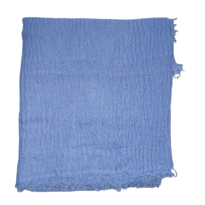 PASHMINA CRINKLE RAWIS KUSUT / HIJAB WARNA TURQISH BIRU MUDA / HIJAB KEKINIAN