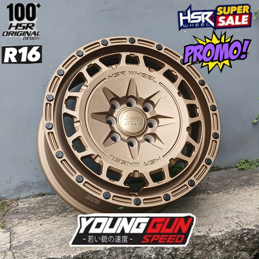 velg racing r16 hsr arfak lubang 4 for wuling almaz avanza xenia jazz pelek ring 16 bronze