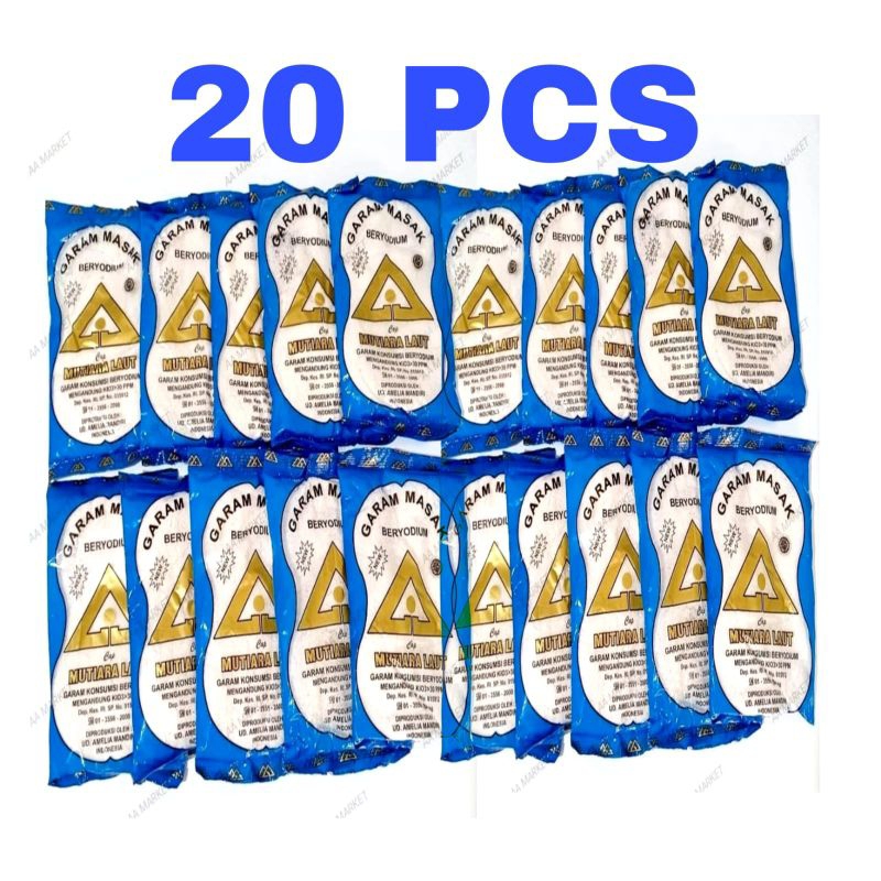 

20 PCS Garam Dapur/Garam Masak BERYODIUM Segi tiga mas 100Gram