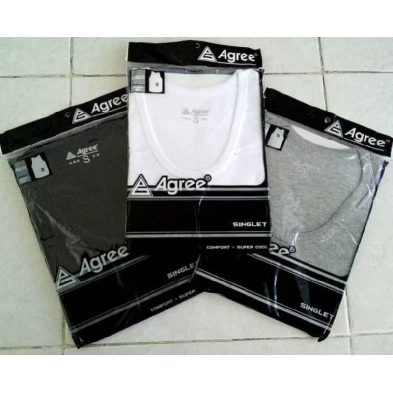 Singlet Agree Sport Dewasa Pria / Kaos Dalam Pria Agree / Singlet Cowok Agree M L XL