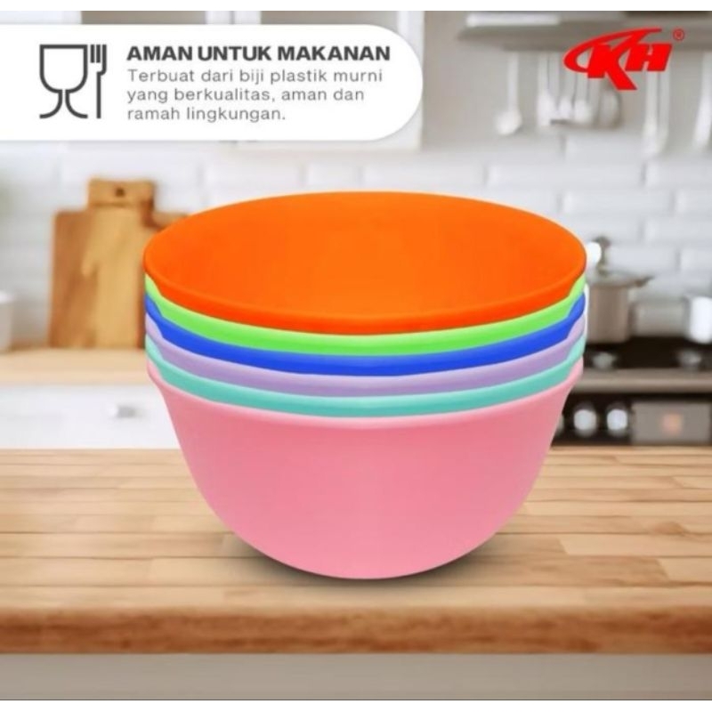1 lusin mangkok plastik kh pine L mangkok bakso