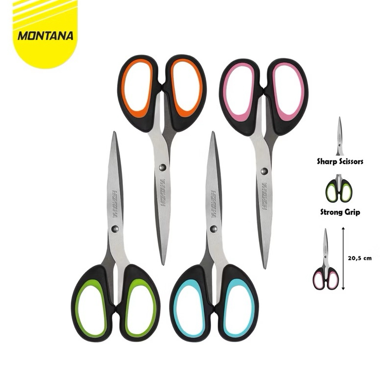 

MONTANA Scissors Gunting Stainless Steel 20.5 Cm Multipurpose Kuat Tajam Anti Karat STL-580/Retail