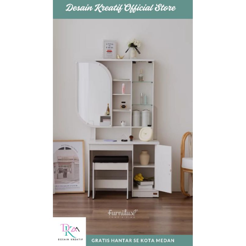 Meja Rias Minimalis Aesthetic/ Meja Rias Lampu Murah / Meja Rias Modern / Meja Rias Modern / Meja Ri