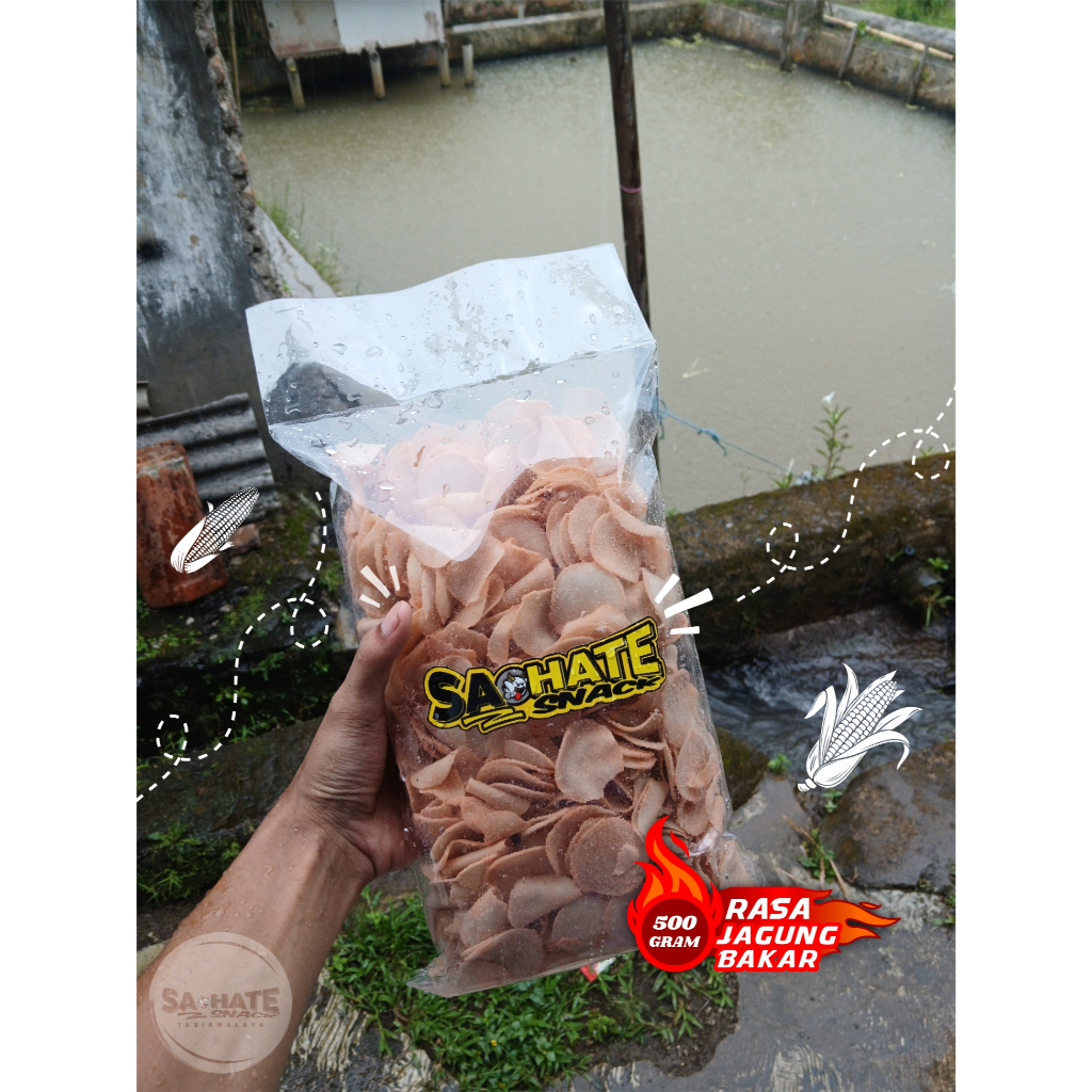 

Keripik Molring Sa-hate Snack Tasikmalaya Rasa Jagung Bakar - 500gr