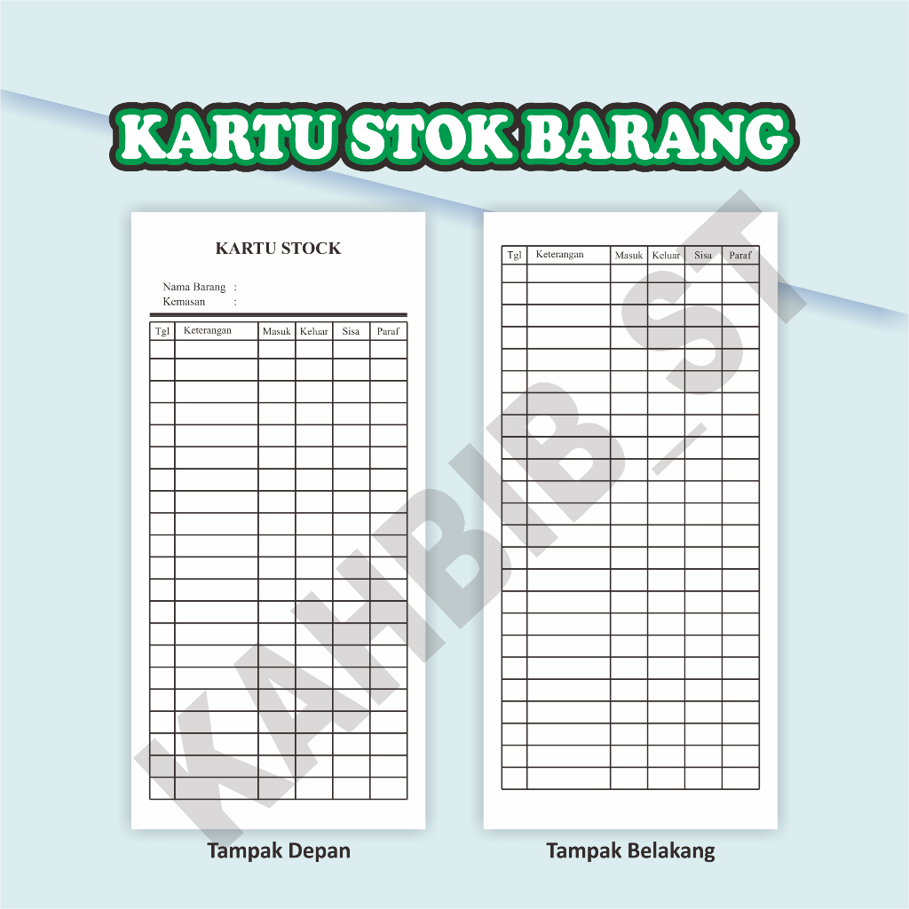 

Kartu Stok Barang / Kartu Stok Obat Isi 50 Lembar