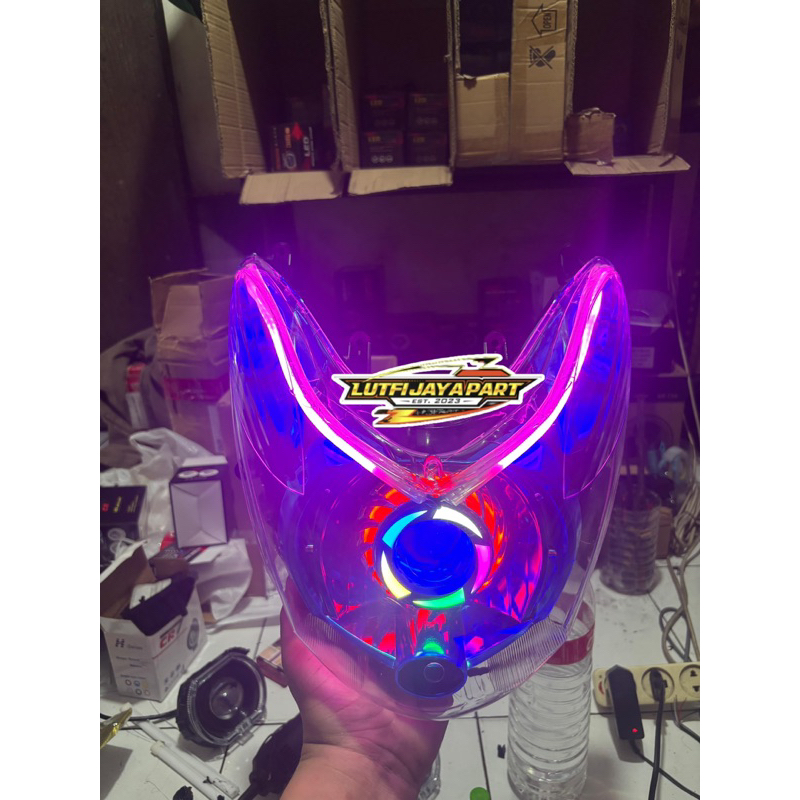 Paket kece Mio soul karbu custom Ref biru set Alis running 2 mode dan proji besar gen 2 kualitas Top