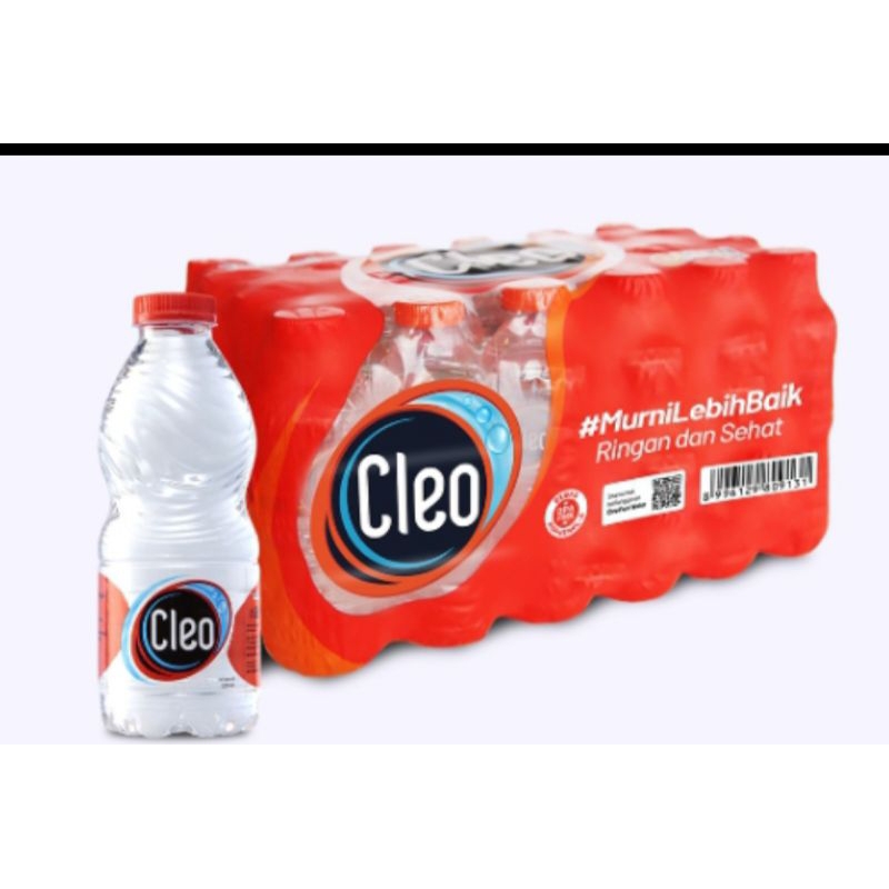 

air minum kemasan mini Cleo ukuran 220 ml isi 24