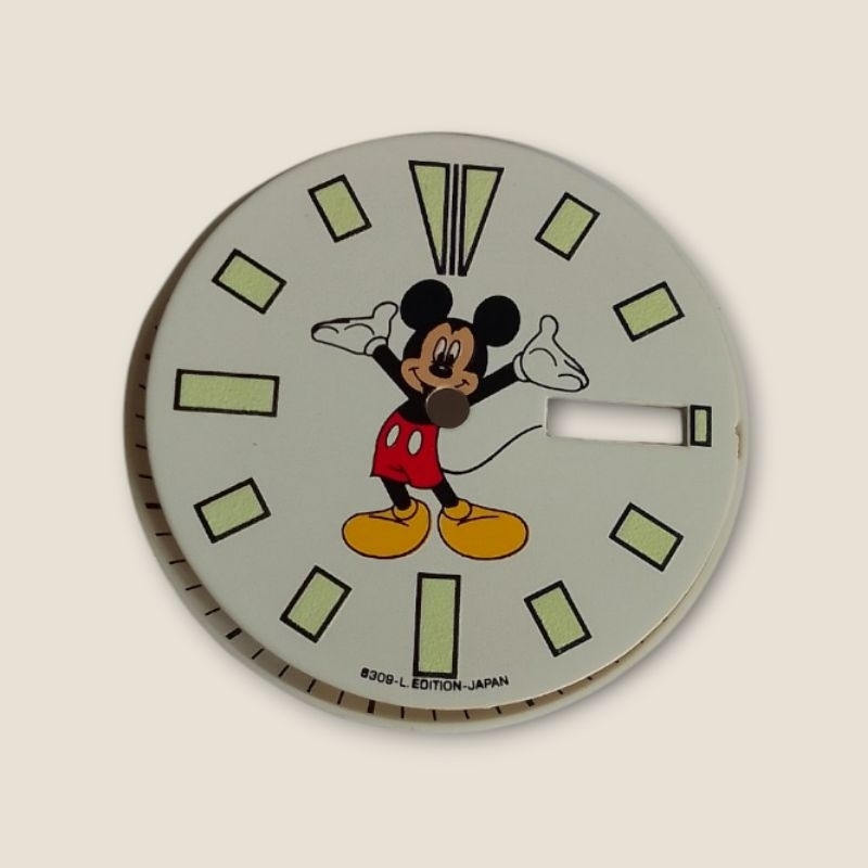 Dial Pelat Mickey Mouse Dial Pelat Seiko Mickey Mouse Seiko 6309 Spare Part Jam Tangan Aftermarket 2