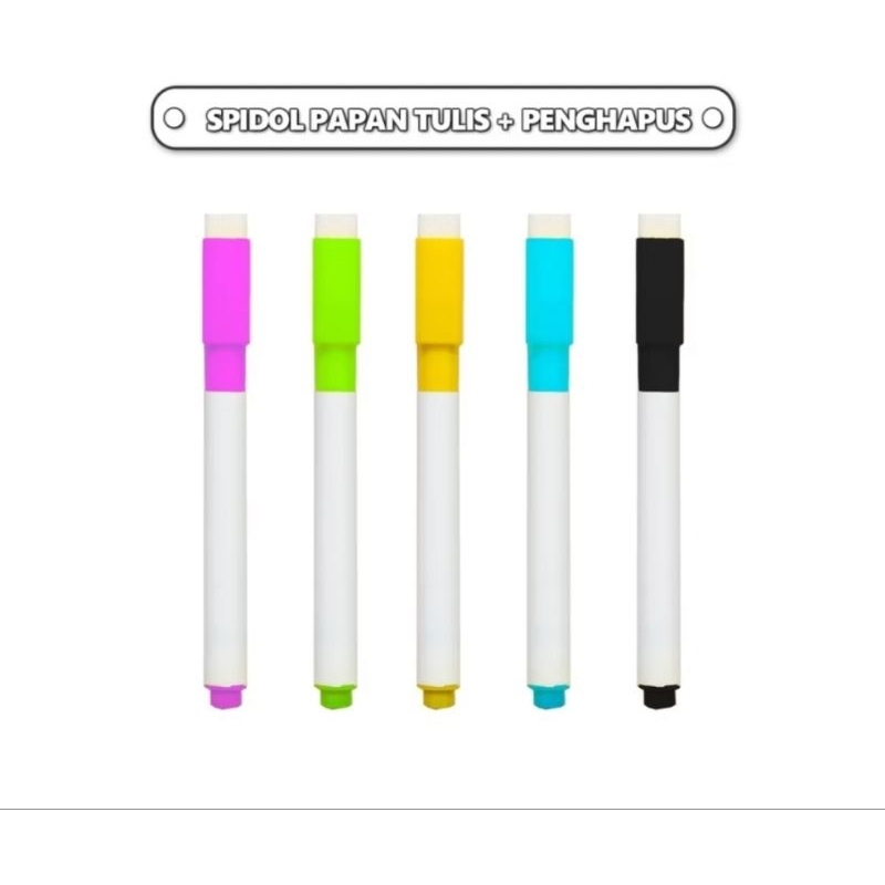 

Spidol warna whiteboard dengan penghapus per 1pcs