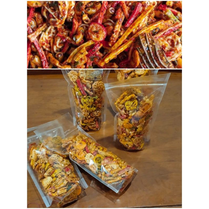 

Seblak kering campur pedas daun jeruk murah cikruh nikmat