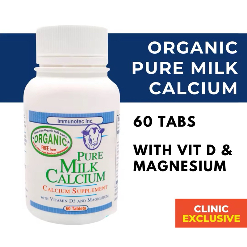 

IMMUNOTEC ORGANIC PURE MILK CALSIUM WITH VITAMIN D3 MAGNESIUM 60tablets