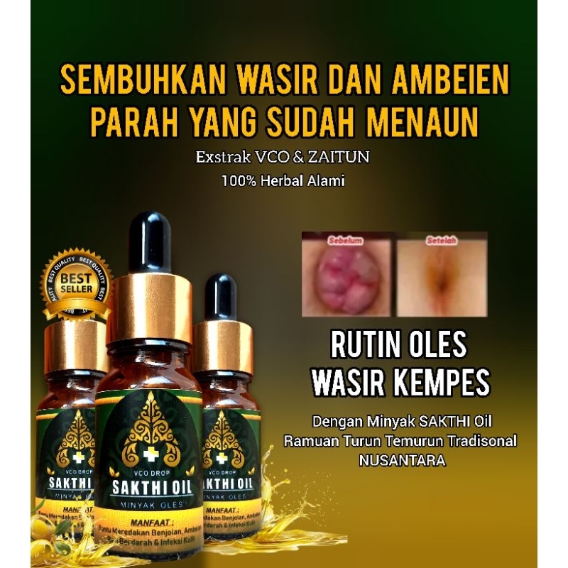 Minyak Oles Ambeien Ampuh , Sakthi Oil Original