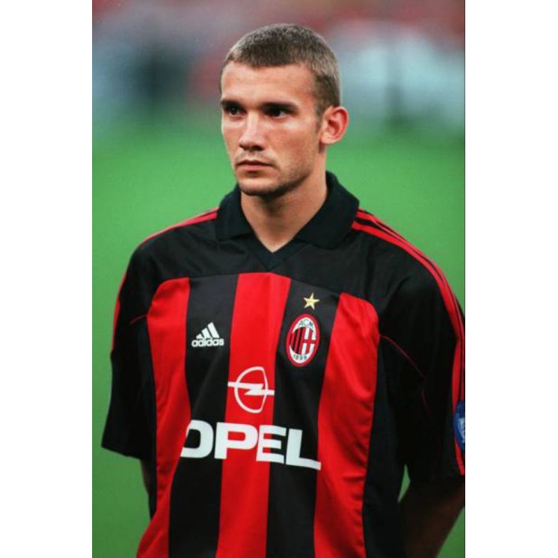 Gratis Nameset SHEVCENKO + Full Patch UCL Jersey Retro AC Milan 2000 2001 Big Size 2XL