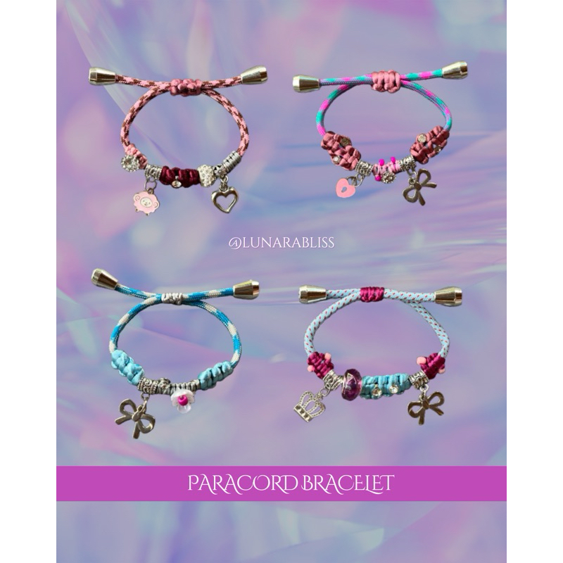 Gelang Paracord Charm Pandora | Paracord Bracelet | Gelang Tali Lucu