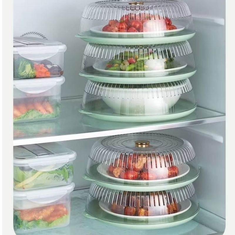 Tudung Saji 4 SUSUN KRISTAL / Food Organizer BPA Tudung Saji Premium Penutup Makanan - 4 SUSUN