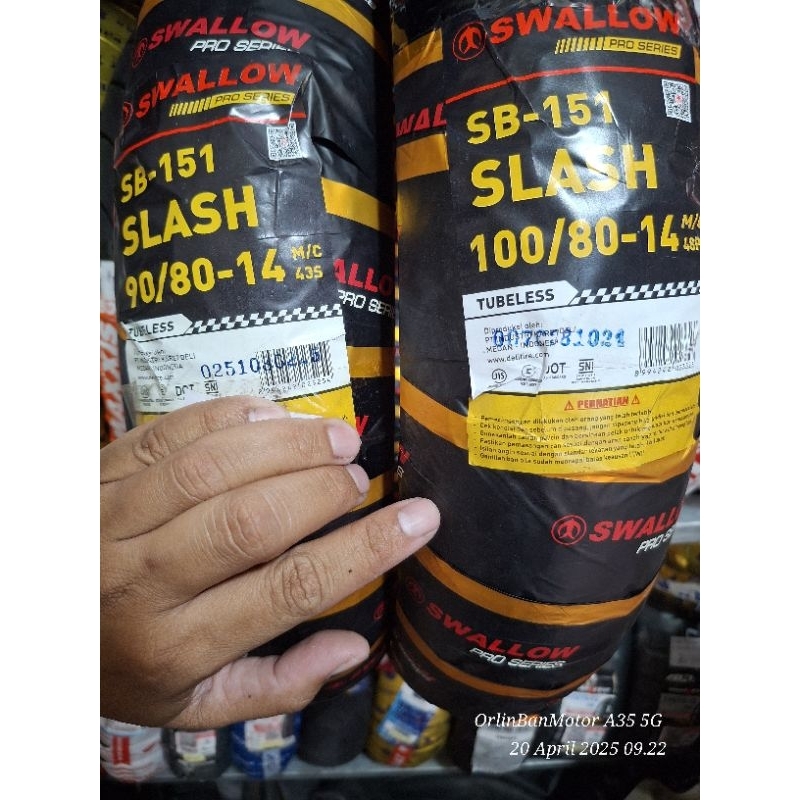 BAN SET SWALLOW SLASH METIC VARIO150/BAN SET HONDA BEAT/BAN KOMPLIT SWALLOW SLASH VARIO125/BAN DEPAN